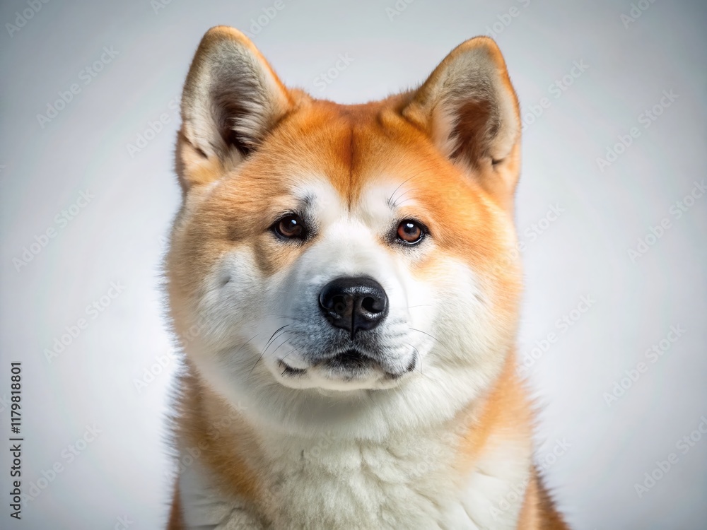 Majestic Akita Inu Dog Breed Portrait - Purebred Japanese Dog Photography Majestic Akita Inu Dog Breed Portrait - Purebred Japanese Dog Photography