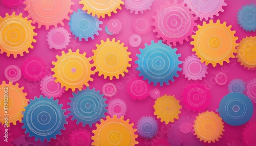 Colorful Gears Background