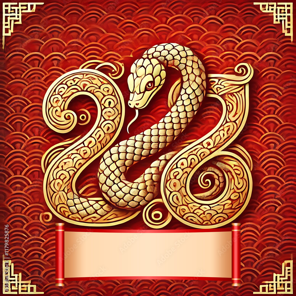 Chinese New Year 2025 - Year of Snake Graphic Illustration Chinese New Year 2025 - Year of Snake Graphic Illustration