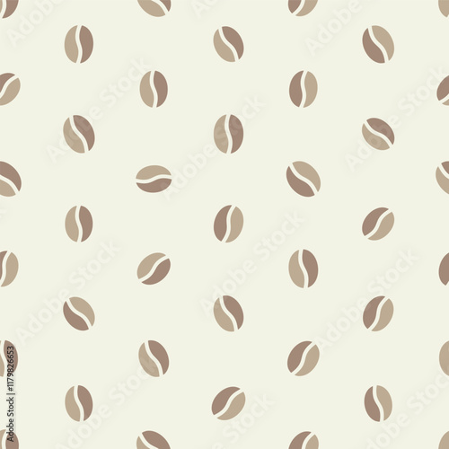 Coffee bean toss seamless vector pattern brown beige and pink tan, scrapbooking, wallpaper, textile