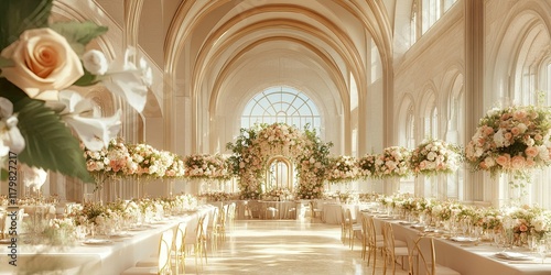 Elegant Wedding Reception in a Grand Hall