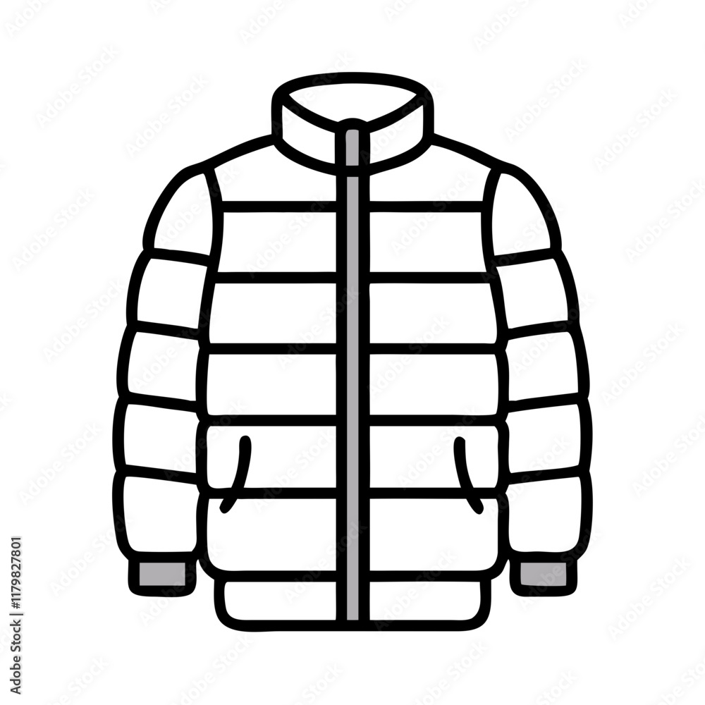 illustration of a black and white jacket illustration of a black and white jacket
