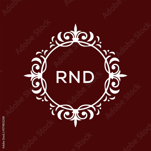 RND Letter Initial Logo Design Template Vector Illustration
 photo