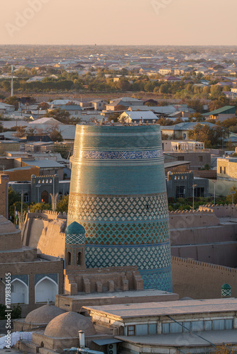 Uzbekistan - Khiva - Kalta Minor Minaret View from Islam Khoja Minaret photo