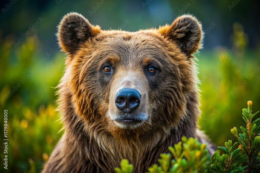 Majestic Grizzly Bear in Montana's Great Bear Wilderness: A Portrait Majestic Grizzly Bear in Montana's Great Bear Wilderness: A Portrait