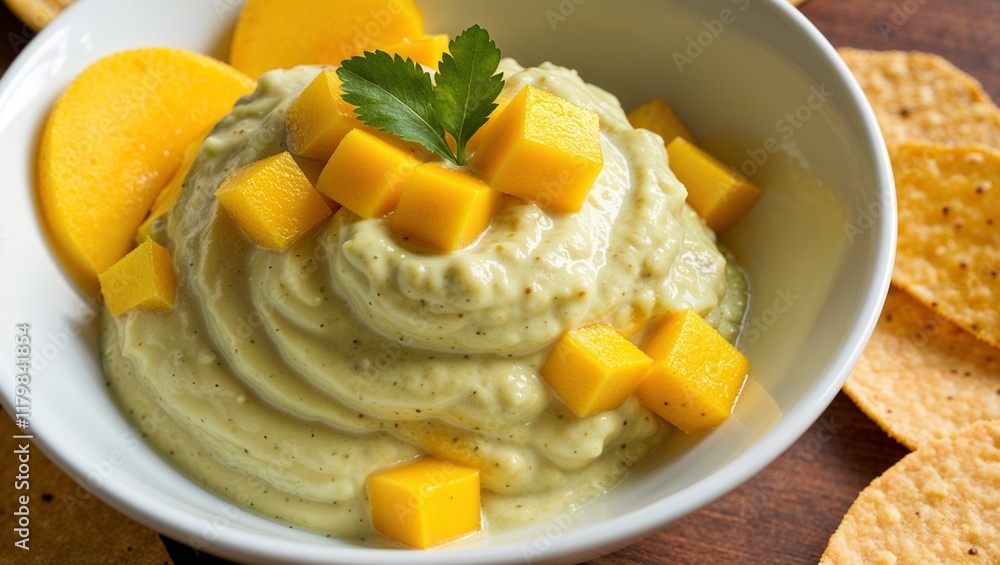 Fototapeta premium Refreshing Mango Salsa for Tasty Summer Dishes and Snacks