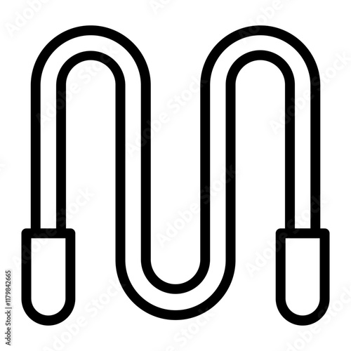 Jump Rope Vector Line Icon Design