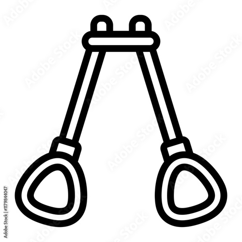 TRX Straps Vector Line Icon Design