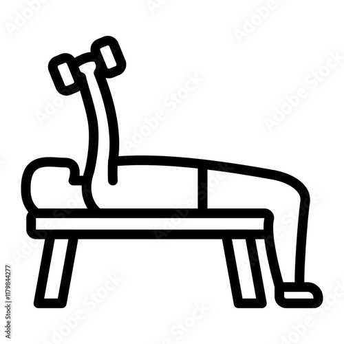 Triceps Extension Vector Line Icon Design