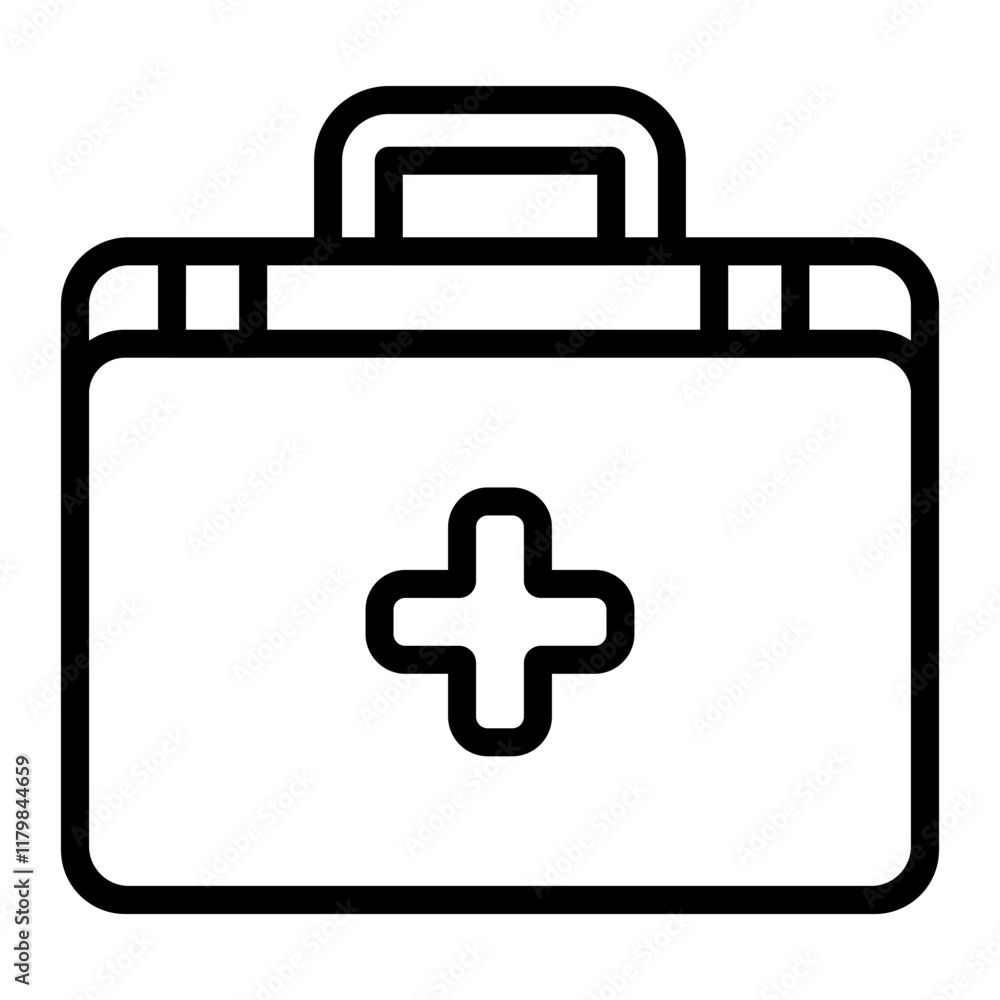 First Aid Kit Vector Line Icon Design First Aid Kit Vector Line Icon Design