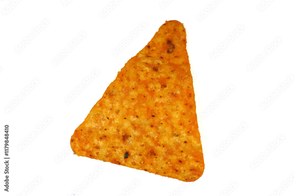 Fototapeta premium Nachos in a wooden bowl. Tortilla chips on wooden background.