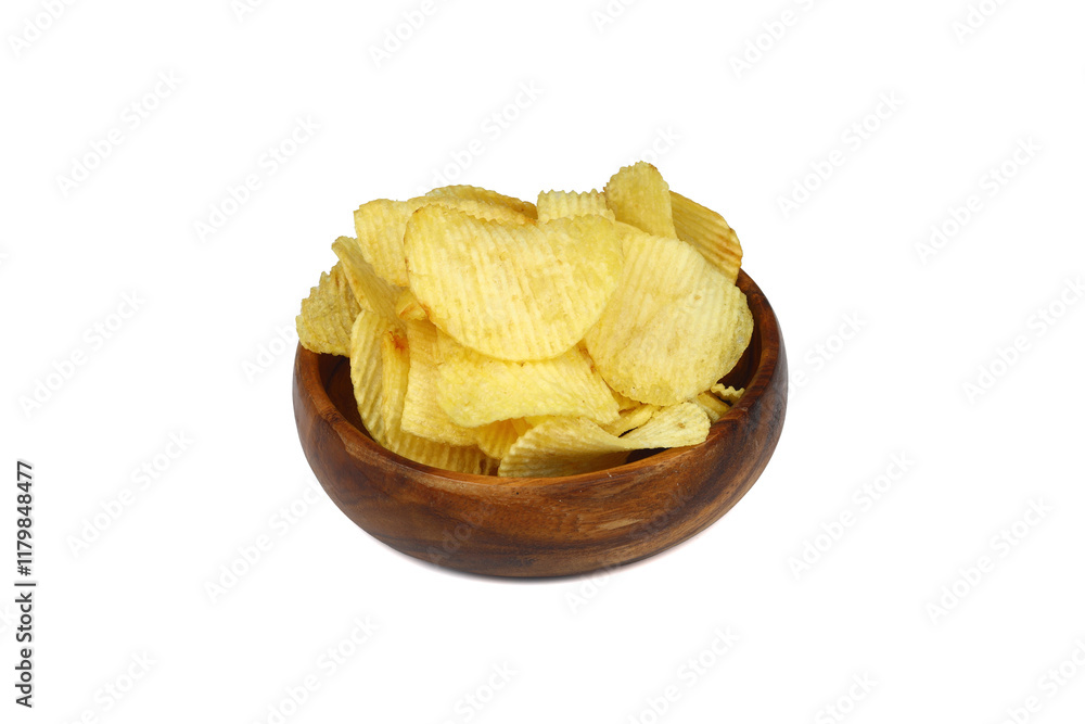 potato chip isolated on white background close up potato chip isolated on white background close up