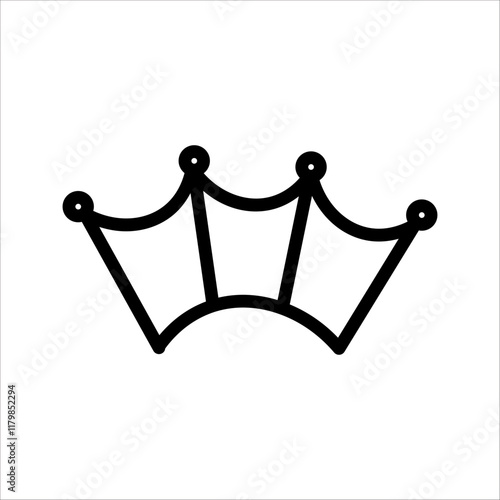 PrintCrown Icon in trendy flat style isolated on. Crown symbol for your web site design, logo, app, UI. Vector illustrationwith white background