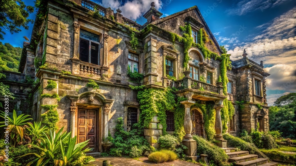 Fototapeta premium Majestic Old Chief's Palace: Architectural Wonders of a Bygone Era