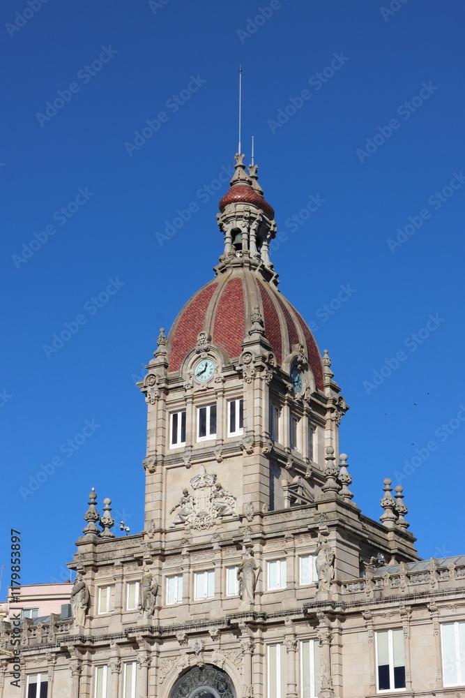 Fototapeta premium City Hall, Plaza de Maria Pita, A Coruna