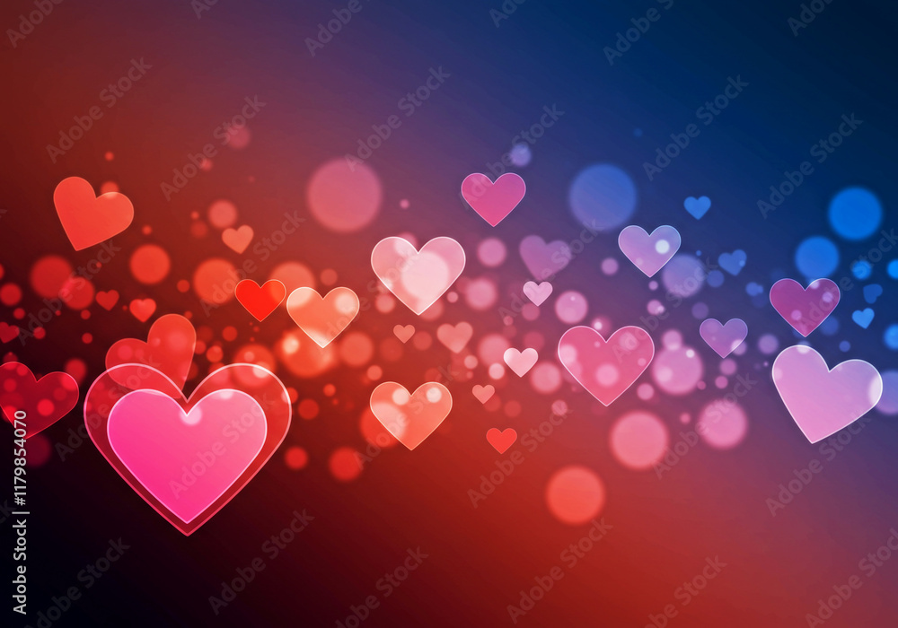 A captivating multicolored gradient background with glowing heart shapes. Perfect for romantic projects, creative designs, Valentine's Day cards, or artistic visuals. A captivating multicolored gradient background with glowing heart shapes. Perfect for romantic projects, creative designs, Valentine's Day cards, or artistic visuals.