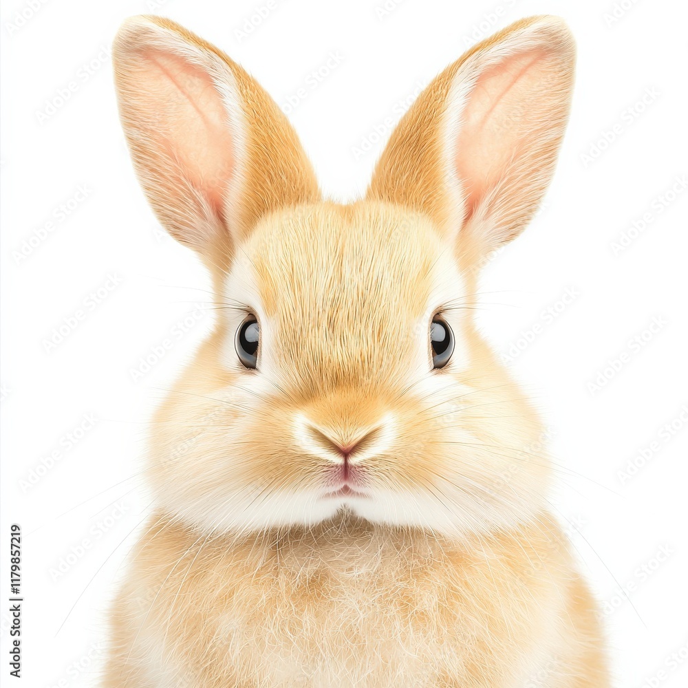 Fototapeta premium Adorable Fluffy Bunny Close-Up
