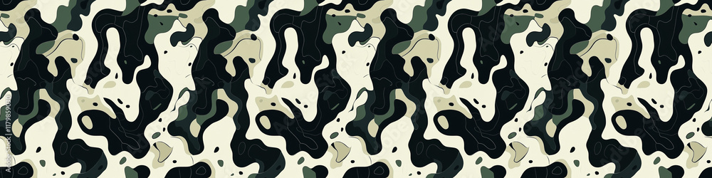 Camouflage pattern with organic shapes, repeatable seamless tile Camouflage pattern with organic shapes, repeatable seamless tile