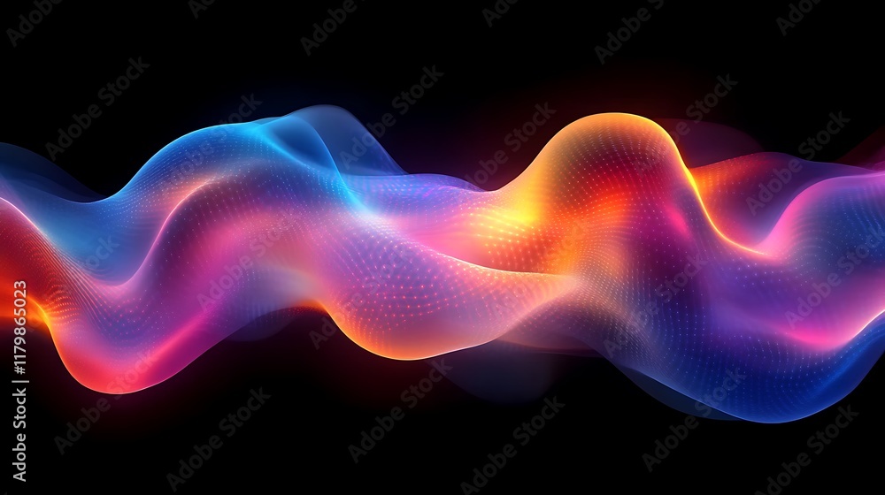Fototapeta premium Abstract Colorful Waves of Light and Energy