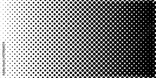 Abstract halftone circle design.Black and White Dot Pattern, Circle Gradient, Halftone Dots, Geometric Pattern.