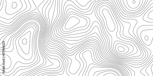  Abstract topographic contours map background, Vector contour topographic map.