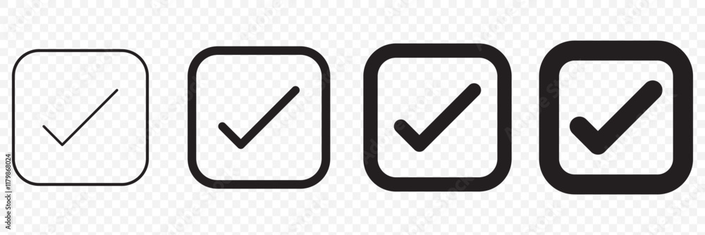 Check mark icon. Black check mark icon. Check mark vector icon. Checkmark Illustration. Vector symbols set ,Black checkmark isolated on transparent background. eps 10. Check mark icon. Black check mark icon. Check mark vector icon. Checkmark Illustration. Vector symbols set ,Black checkmark isolated on transparent background. eps 10.