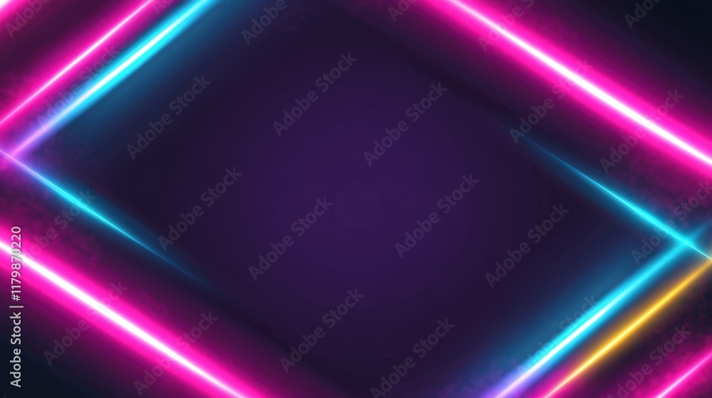 Vibrant Neon Light Background with Colorful Beams and Abstract Geometric Shapes for Dynamic Visuals and Creative Projects Vibrant Neon Light Background with Colorful Beams and Abstract Geometric Shapes for Dynamic Visuals and Creative Projects