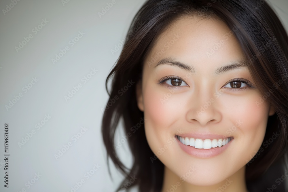 Beautiful young woman smiling with perfect white teeth Beautiful young woman smiling with perfect white teeth