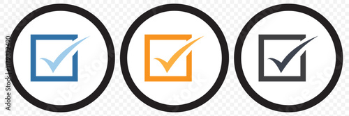 Checkbox set with blank and checked checkbox vector icon. eps 10.