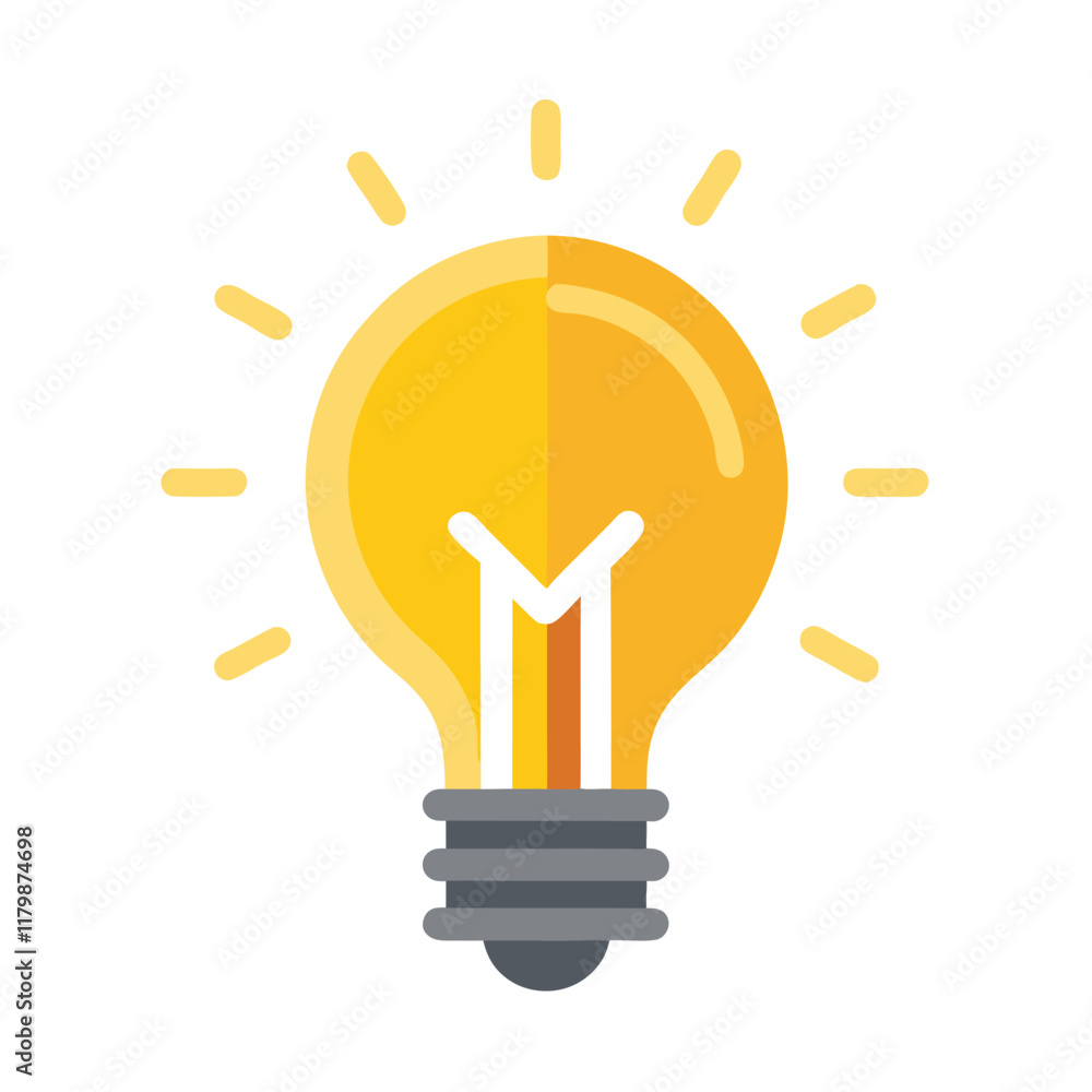Bright Idea Lightbulb Icon Bright Idea Lightbulb Icon