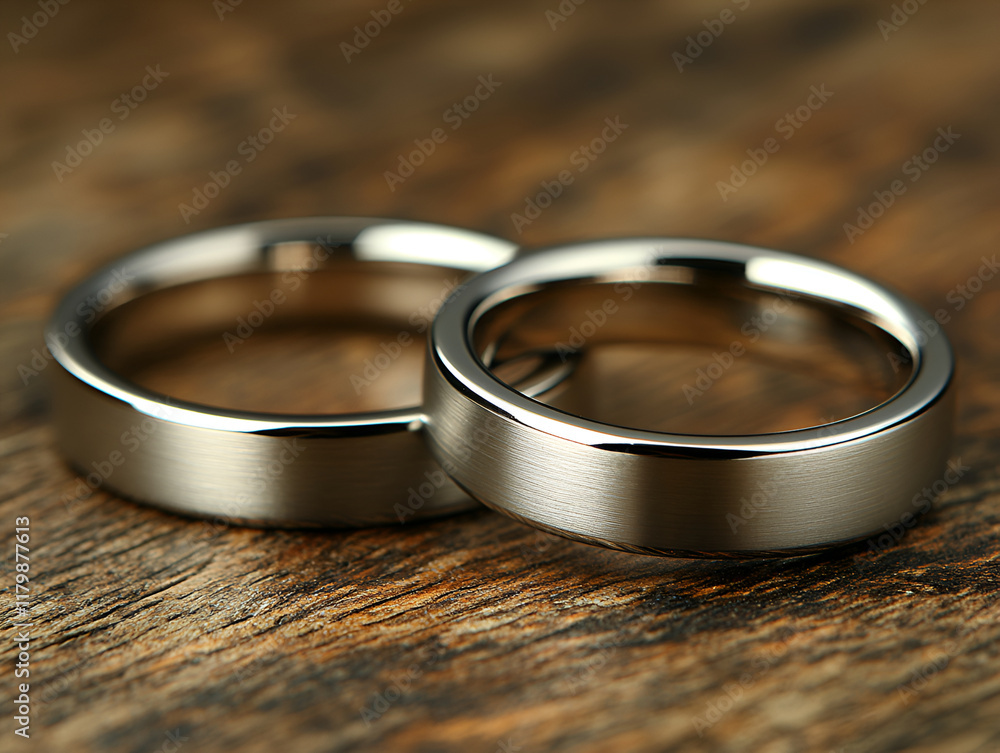 Modern titanium wedding bands with sleek matte finish, symbolizing love and commitment Modern titanium wedding bands with sleek matte finish, symbolizing love and commitment