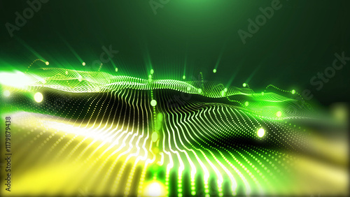 Plasma waves move smoothly in space, emitting energy and light.
