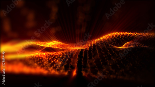Plasma waves move smoothly in space, emitting energy and light.
