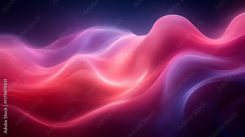 Fototapeta premium Abstract Pink and Purple Wave Energy Flow