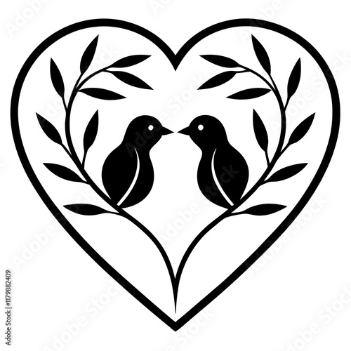 love bird logo  illustration