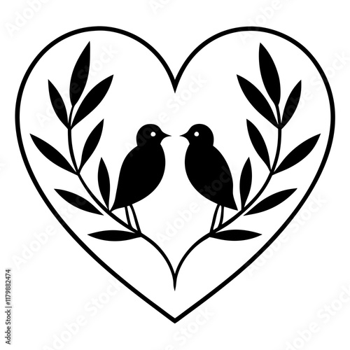 love bird logo  illustration