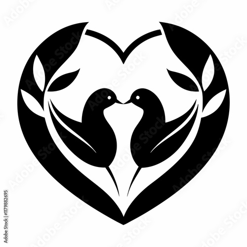 love bird logo  illustration