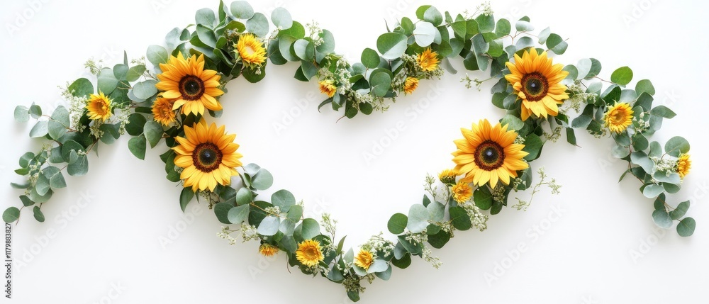 Fototapeta premium Romantic floral heart frame for valentine’s day lovers