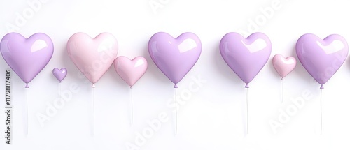 Romantic heart balloon frame for valentine’s day wallpaper