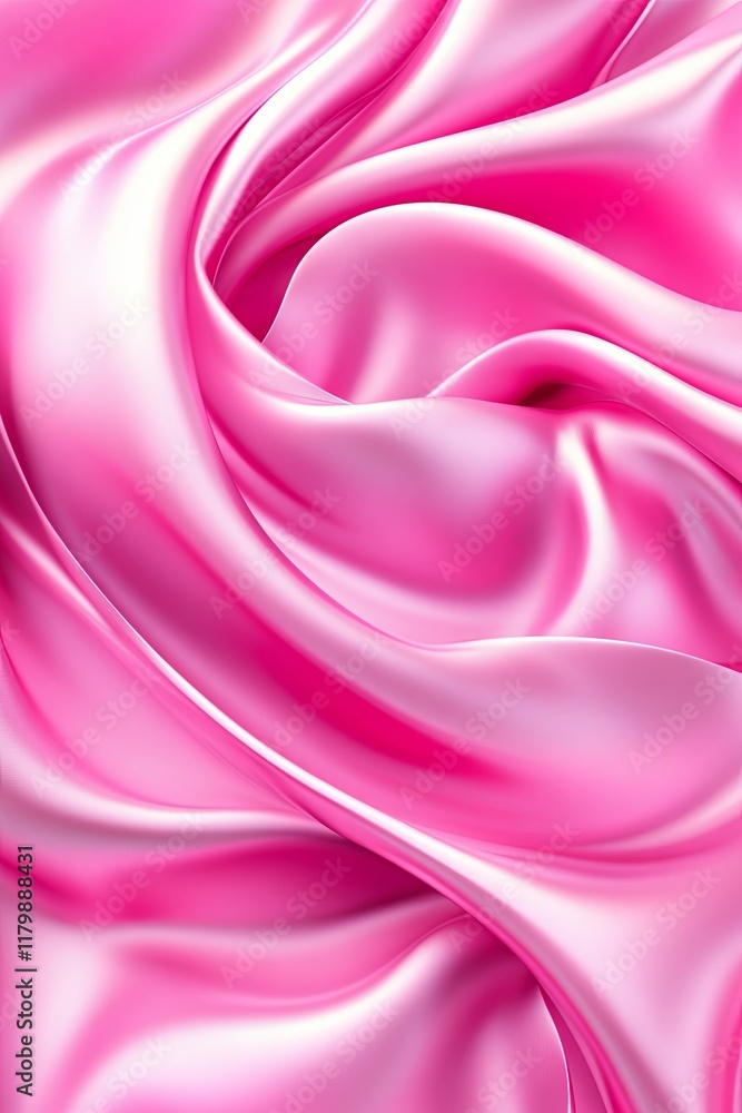 Obraz premium Soft Pink 3D Background with Smooth Waves