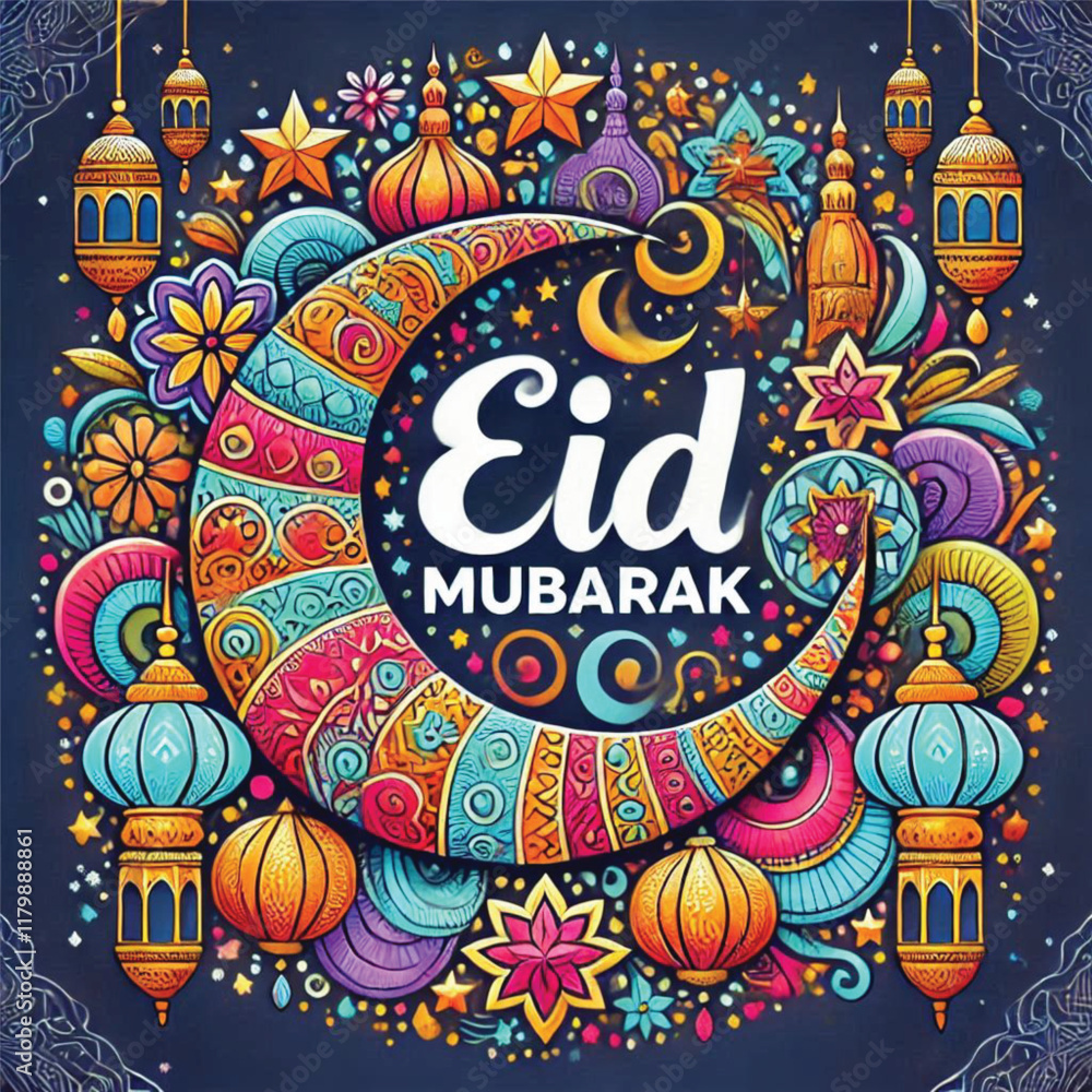 Obraz premium vector eid mubarak, muslim holiday