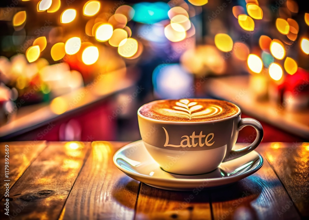 Miniature Latte Art: Creamy Coffee in a Cozy Cafe - Tilt-Shift Photography Miniature Latte Art: Creamy Coffee in a Cozy Cafe - Tilt-Shift Photography