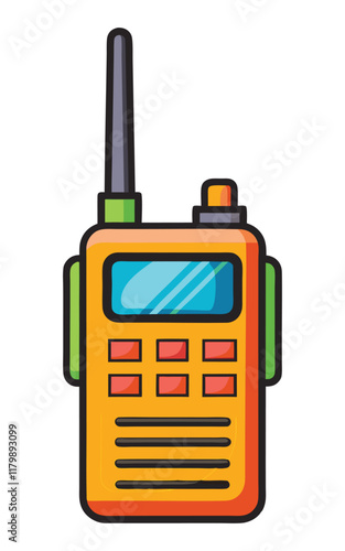 a walkie talkie on a white background