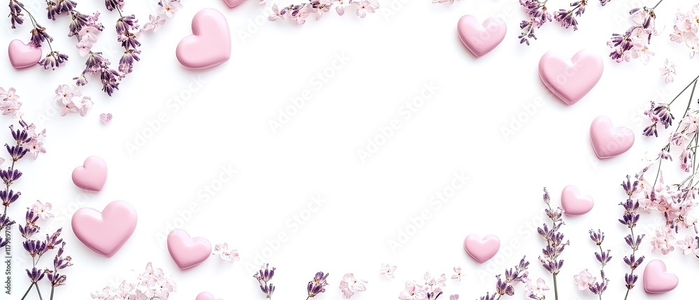 Valentine's day love frame with hearts and flowers wallpaper Valentine's day love frame with hearts and flowers wallpaper