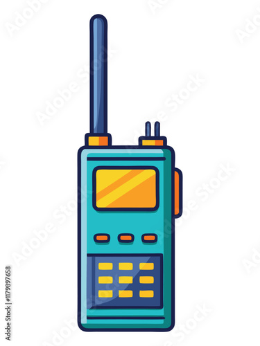 a walkie talkie on a white background