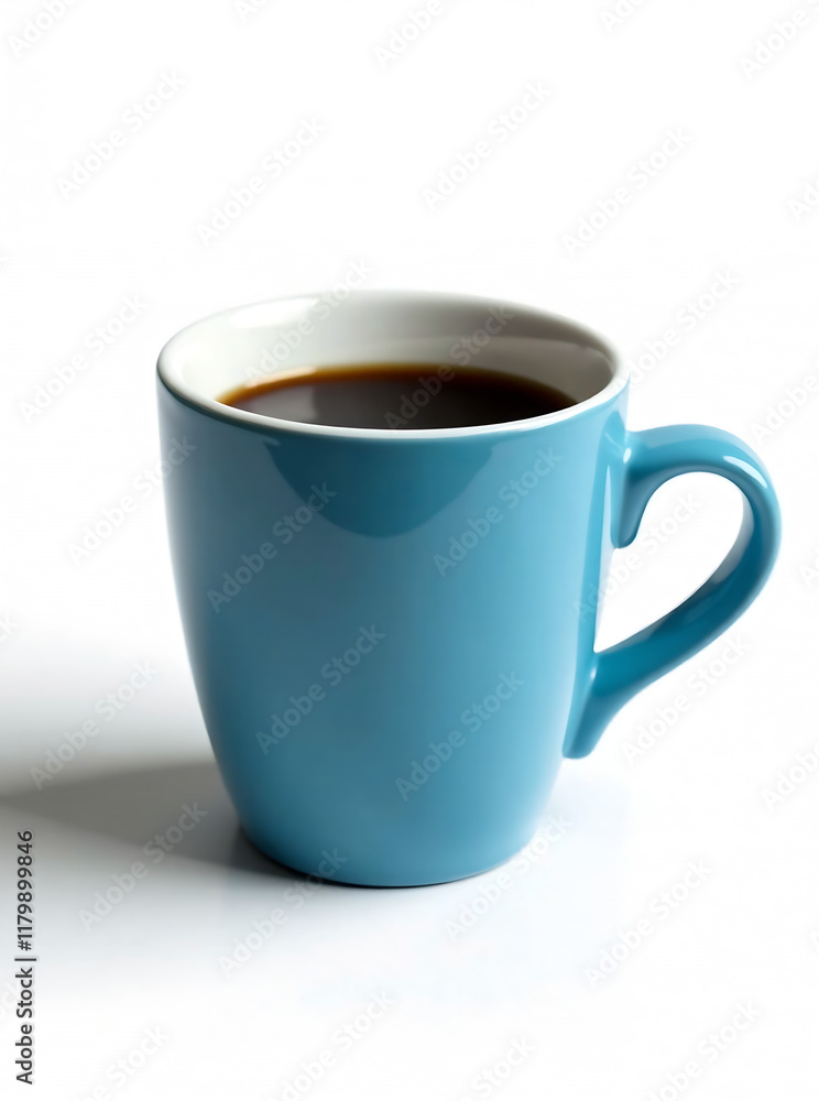 Empty blue coffee mug isolated on white background new image Empty blue coffee mug isolated on white background new image