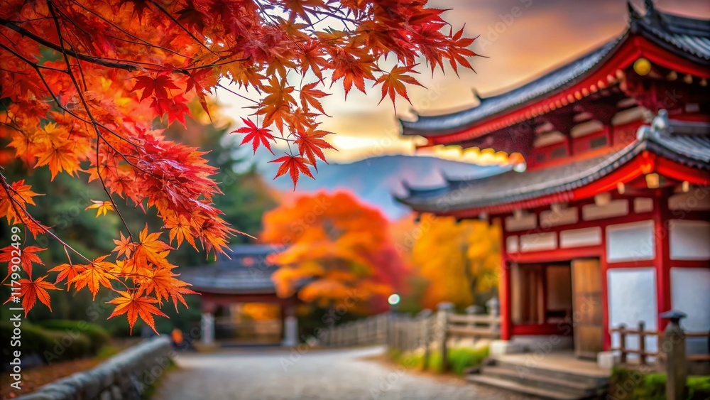 Minimalist Autumn Kyoto: Golden Leaves & Ancient Temple Minimalist Autumn Kyoto: Golden Leaves & Ancient Temple