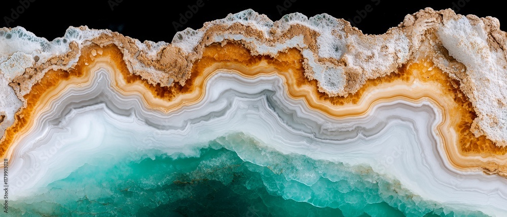 Stunning Agate Geode Slice Abstract Texture with Teal White and Orange Bands Stunning Agate Geode Slice Abstract Texture with Teal White and Orange Bands