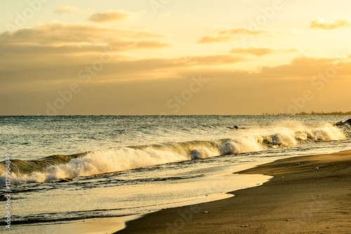 Photography waves on the beach in winter shot at kew beach in toronto room for text