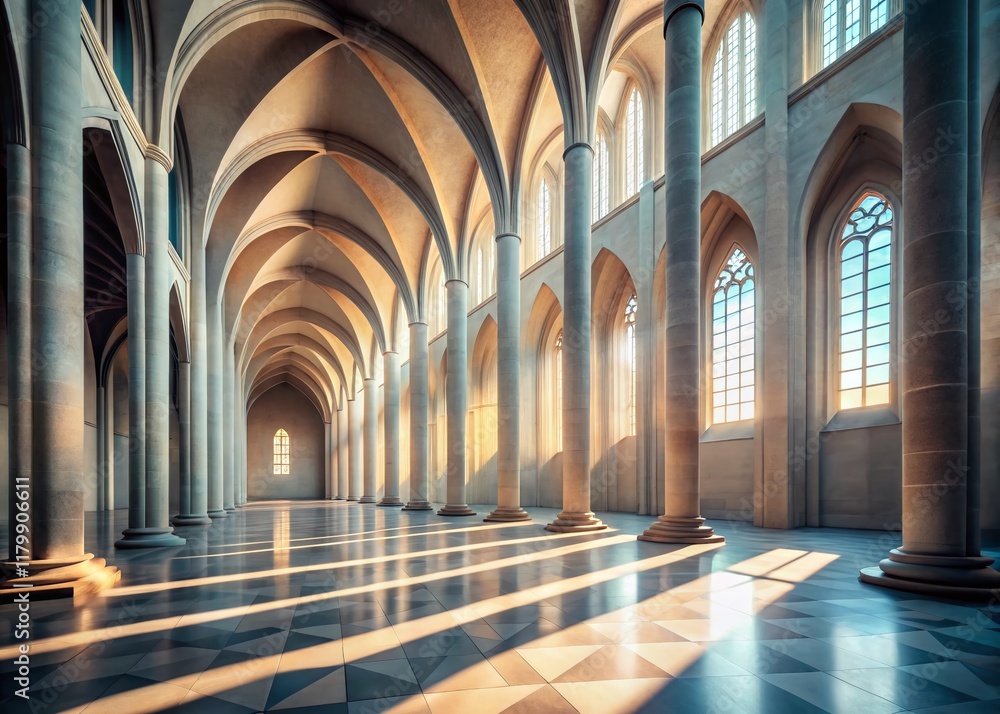 Obraz premium Minimalist Cathedral Architecture: Clean Lines & Sacred Space